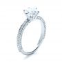 18k White Gold 18k White Gold Six Prong Diamond Engagement Ring - Three-Quarter View -  1382 - Thumbnail