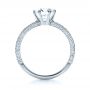 18k White Gold 18k White Gold Six Prong Diamond Engagement Ring - Front View -  1382 - Thumbnail