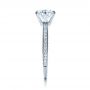 14k White Gold Six Prong Diamond Engagement Ring - Side View -  1382 - Thumbnail