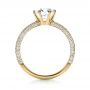 18k Yellow Gold 18k Yellow Gold Six Prong Diamond Engagement Ring - Front View -  1382 - Thumbnail