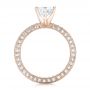 18k Rose Gold 18k Rose Gold Six Prong Set Diamond Engagement Ring - Vanna K - Front View -  100681 - Thumbnail