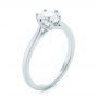 14k White Gold Six Prong Solitaire Diamond Engagement Ring - Three-Quarter View -  104092 - Thumbnail