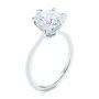 14k White Gold 14k White Gold Six Prong Solitaire Diamond Engagement Ring - Three-Quarter View -  105866 - Thumbnail