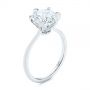 14k White Gold 14k White Gold Six Prong Solitaire Diamond Engagement Ring - Three-Quarter View -  105866 - Thumbnail