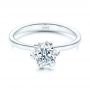  Platinum Platinum Six Prong Solitaire Diamond Engagement Ring - Flat View -  106728 - Thumbnail