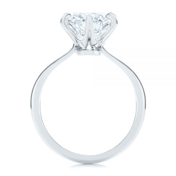 14k White Gold 14k White Gold Six Prong Solitaire Diamond Engagement Ring - Front View - 105866