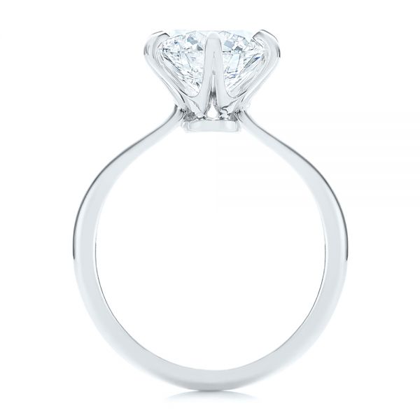  Platinum Platinum Six Prong Solitaire Diamond Engagement Ring - Front View -  105866