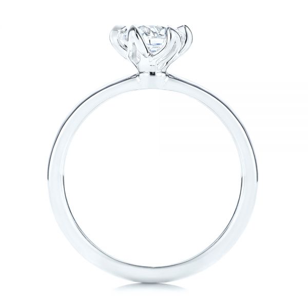  Platinum Platinum Six Prong Solitaire Diamond Engagement Ring - Front View -  106728