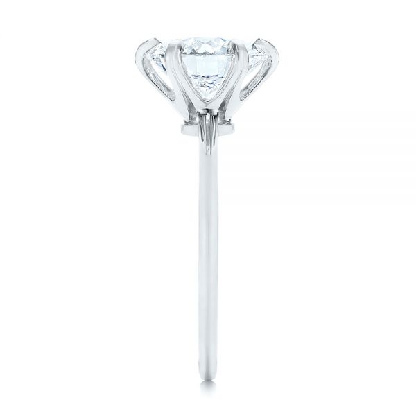  Platinum Platinum Six Prong Solitaire Diamond Engagement Ring - Side View -  105866