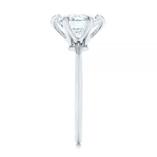 14k White Gold 14k White Gold Six Prong Solitaire Diamond Engagement Ring - Side View - 105866