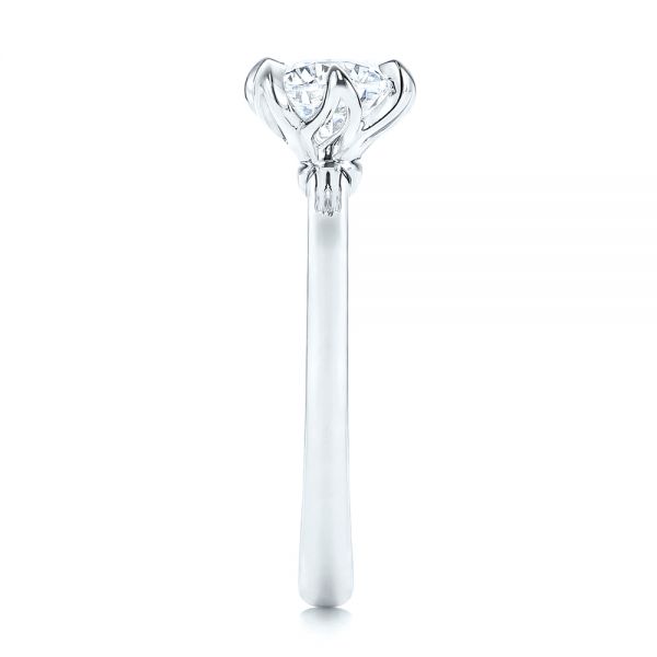 14k White Gold 14k White Gold Six Prong Solitaire Diamond Engagement Ring - Side View - 106728