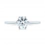 18k White Gold 18k White Gold Six Prong Solitaire Diamond Engagement Ring - Top View -  104092 - Thumbnail