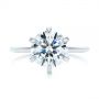 Platinum Platinum Six Prong Solitaire Diamond Engagement Ring - Top View -  105866 - Thumbnail