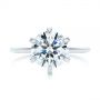 18k White Gold 18k White Gold Six Prong Solitaire Diamond Engagement Ring - Top View -  105866 - Thumbnail