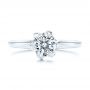 14k White Gold 14k White Gold Six Prong Solitaire Diamond Engagement Ring - Top View -  106728 - Thumbnail