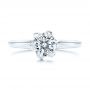  Platinum Platinum Six Prong Solitaire Diamond Engagement Ring - Top View -  106728 - Thumbnail