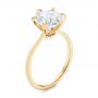 18k Yellow Gold 18k Yellow Gold Six Prong Solitaire Diamond Engagement Ring - Three-Quarter View -  105866 - Thumbnail