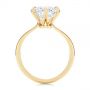 14k Yellow Gold Six Prong Solitaire Diamond Engagement Ring - Front View -  105866 - Thumbnail