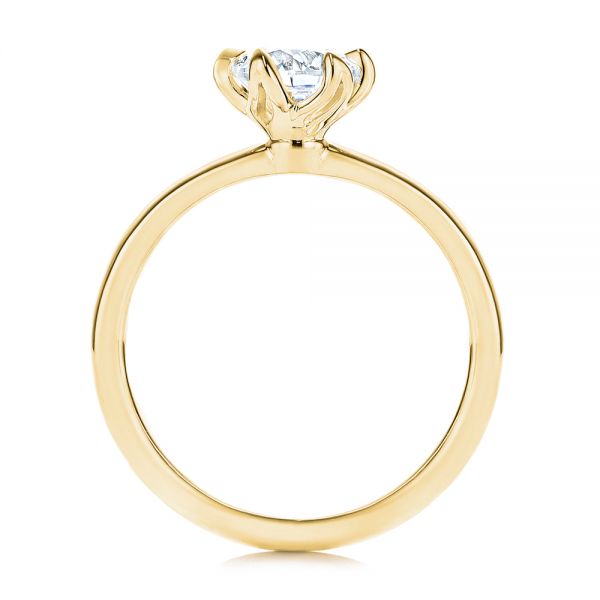 18k Yellow Gold 18k Yellow Gold Six Prong Solitaire Diamond Engagement Ring - Front View - 106728