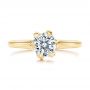 14k Yellow Gold 14k Yellow Gold Six Prong Solitaire Diamond Engagement Ring - Top View -  106728 - Thumbnail