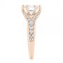 14k Rose Gold 14k Rose Gold Six Prong Tapered Diamond Engagement Ring - Side View -  104873 - Thumbnail