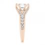 14k Rose Gold 14k Rose Gold Six Prong Tapered Diamond Engagement Ring - Side View -  104873 - Thumbnail