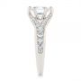 18k White Gold Six Prong Tapered Diamond Engagement Ring - Side View -  104873 - Thumbnail