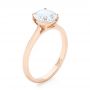 14k Rose Gold Solitaire Diamond Engagement Ring - Three-Quarter View -  103297 - Thumbnail