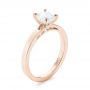 14k Rose Gold 14k Rose Gold Solitaire Diamond Engagement Ring - Three-Quarter View -  103421 - Thumbnail