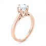 14k Rose Gold 14k Rose Gold Solitaire Diamond Engagement Ring - Three-Quarter View -  104120 - Thumbnail