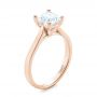 18k Rose Gold 18k Rose Gold Solitaire Diamond Engagement Ring - Three-Quarter View -  104180 - Thumbnail
