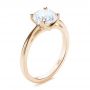 14k Rose Gold 14k Rose Gold Solitaire Diamond Engagement Ring - Three-Quarter View -  107133 - Thumbnail