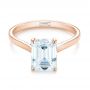 18k Rose Gold 18k Rose Gold Solitaire Diamond Engagement Ring - Flat View -  104210 - Thumbnail