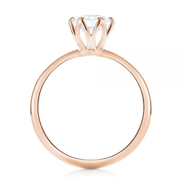14k Rose Gold 14k Rose Gold Solitaire Diamond Engagement Ring - Front View - 103296