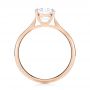 14k Rose Gold Solitaire Diamond Engagement Ring - Front View -  103297 - Thumbnail