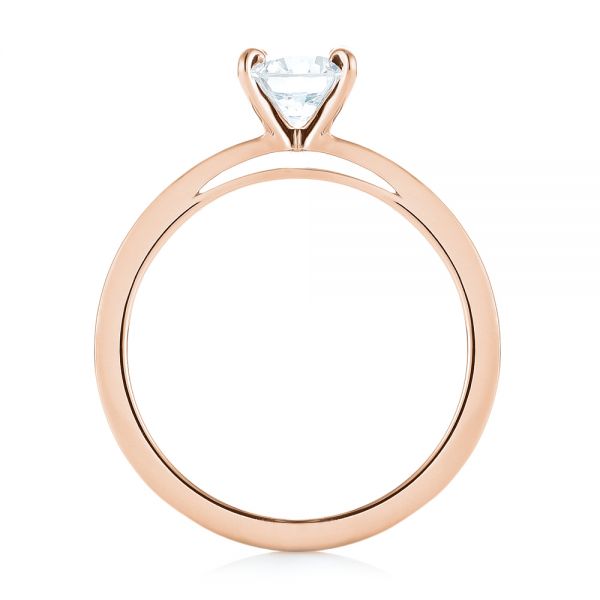 18k Rose Gold 18k Rose Gold Solitaire Diamond Engagement Ring - Front View -  103421