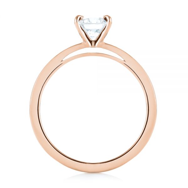 14k Rose Gold 14k Rose Gold Solitaire Diamond Engagement Ring - Front View - 103421