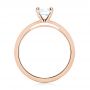 18k Rose Gold 18k Rose Gold Solitaire Diamond Engagement Ring - Front View -  103421 - Thumbnail