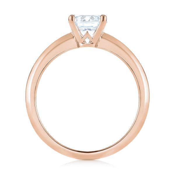 18k Rose Gold 18k Rose Gold Solitaire Diamond Engagement Ring - Front View -  103987