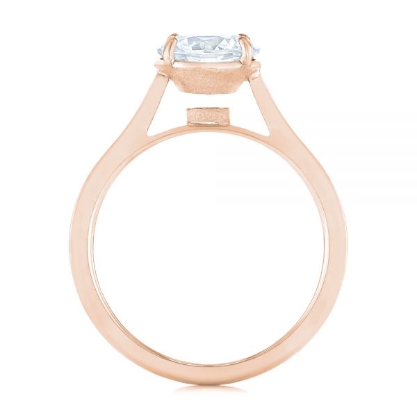 18k Rose Gold 18k Rose Gold Solitaire Diamond Engagement Ring - Front View -  104008
