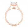 18k Rose Gold 18k Rose Gold Solitaire Diamond Engagement Ring - Front View -  104008 - Thumbnail