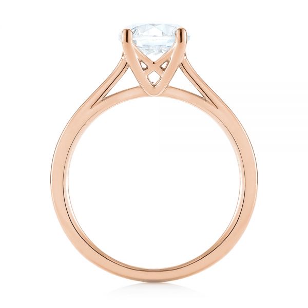 14k Rose Gold 14k Rose Gold Solitaire Diamond Engagement Ring - Front View -  104087