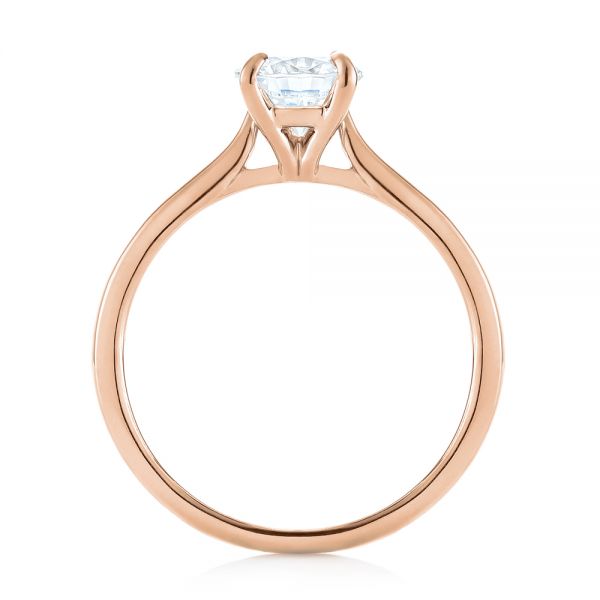 18k Rose Gold 18k Rose Gold Solitaire Diamond Engagement Ring - Front View -  104090