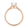 18k Rose Gold 18k Rose Gold Solitaire Diamond Engagement Ring - Front View -  104090 - Thumbnail