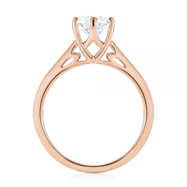 14k Rose Gold 14k Rose Gold Solitaire Diamond Engagement Ring - Front View -  104120