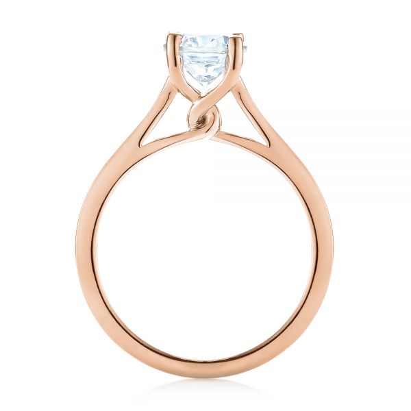 18k Rose Gold 18k Rose Gold Solitaire Diamond Engagement Ring - Front View -  104174