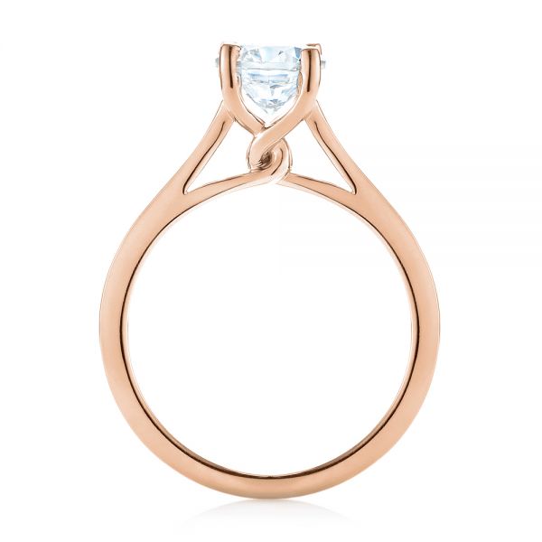 14k Rose Gold 14k Rose Gold Solitaire Diamond Engagement Ring - Front View - 104174