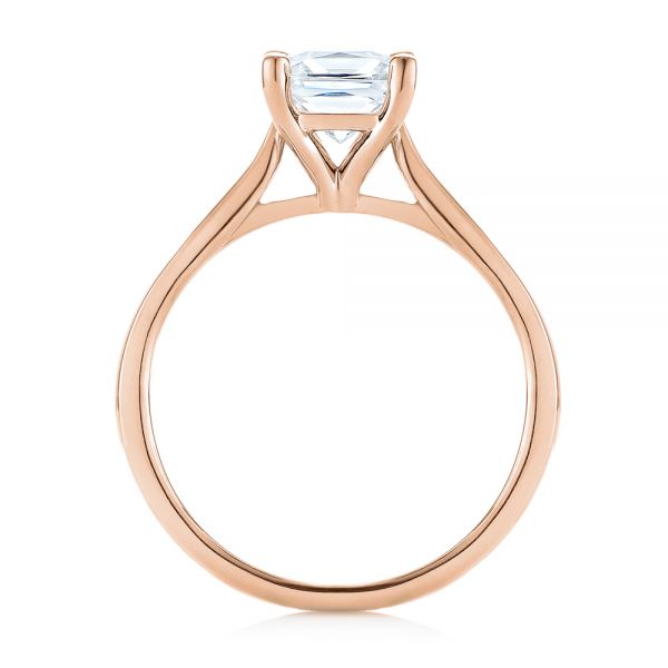 18k Rose Gold 18k Rose Gold Solitaire Diamond Engagement Ring - Front View -  104180