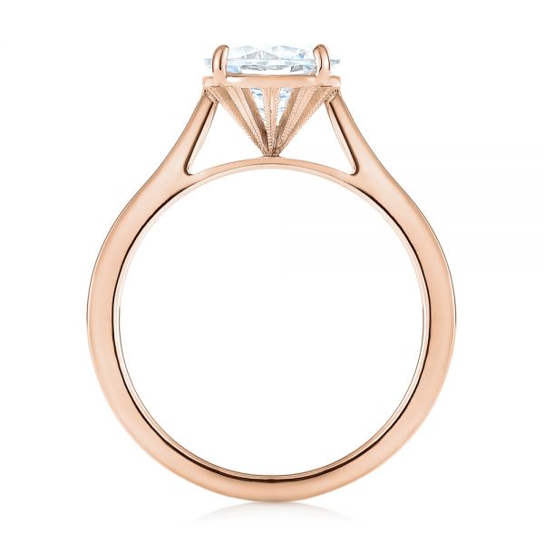 14k Rose Gold 14k Rose Gold Solitaire Diamond Engagement Ring - Front View -  104209