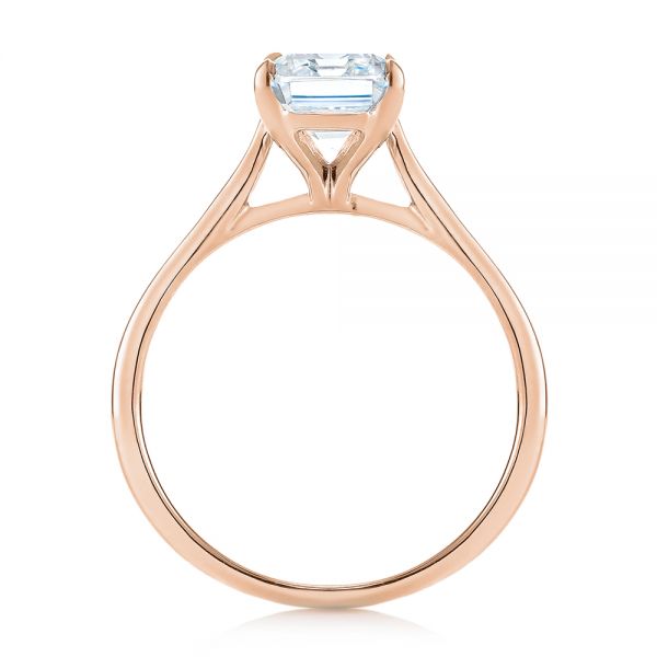 18k Rose Gold 18k Rose Gold Solitaire Diamond Engagement Ring - Front View -  104210